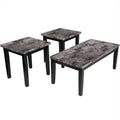 3 Piece Occasional Table Set in Black E6556