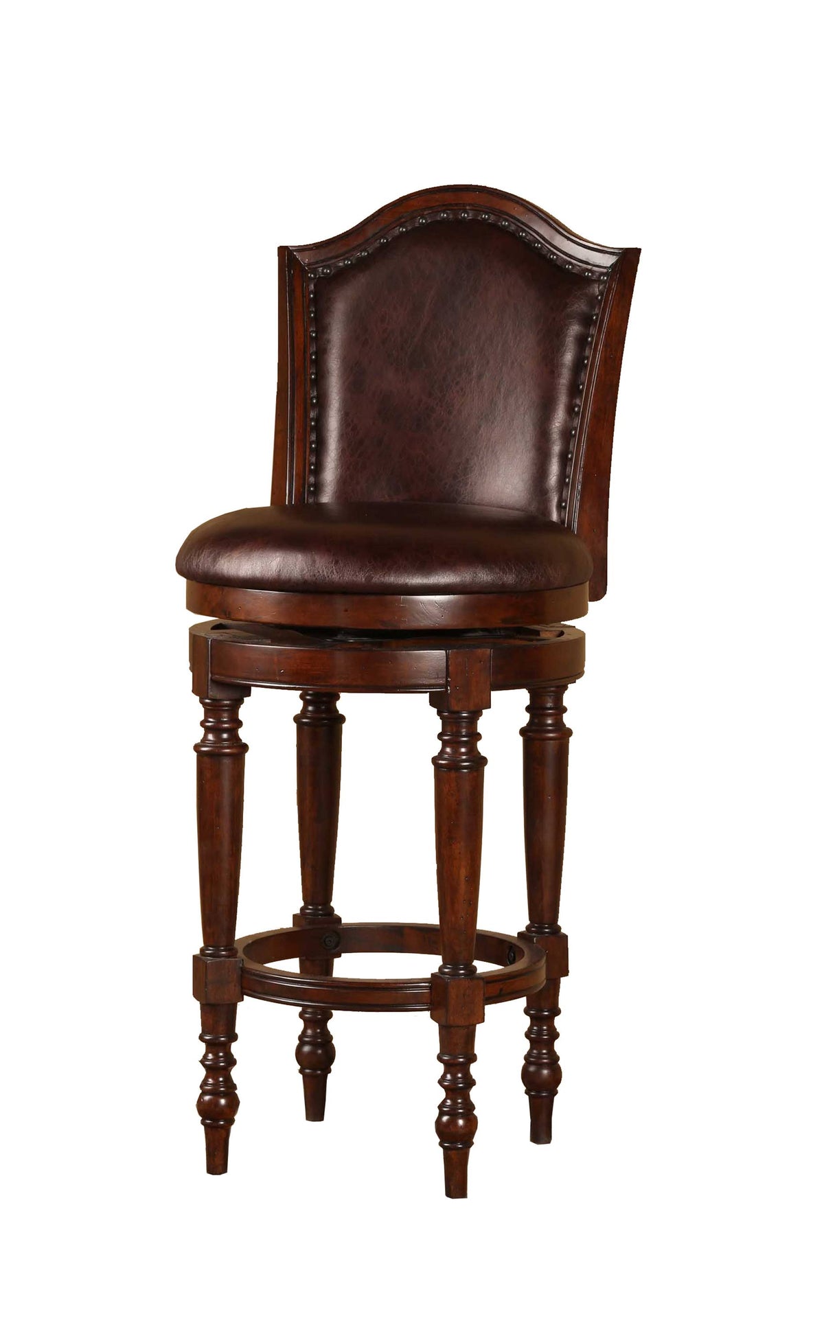 Brown Cherry Swivel Counter Stool E42347