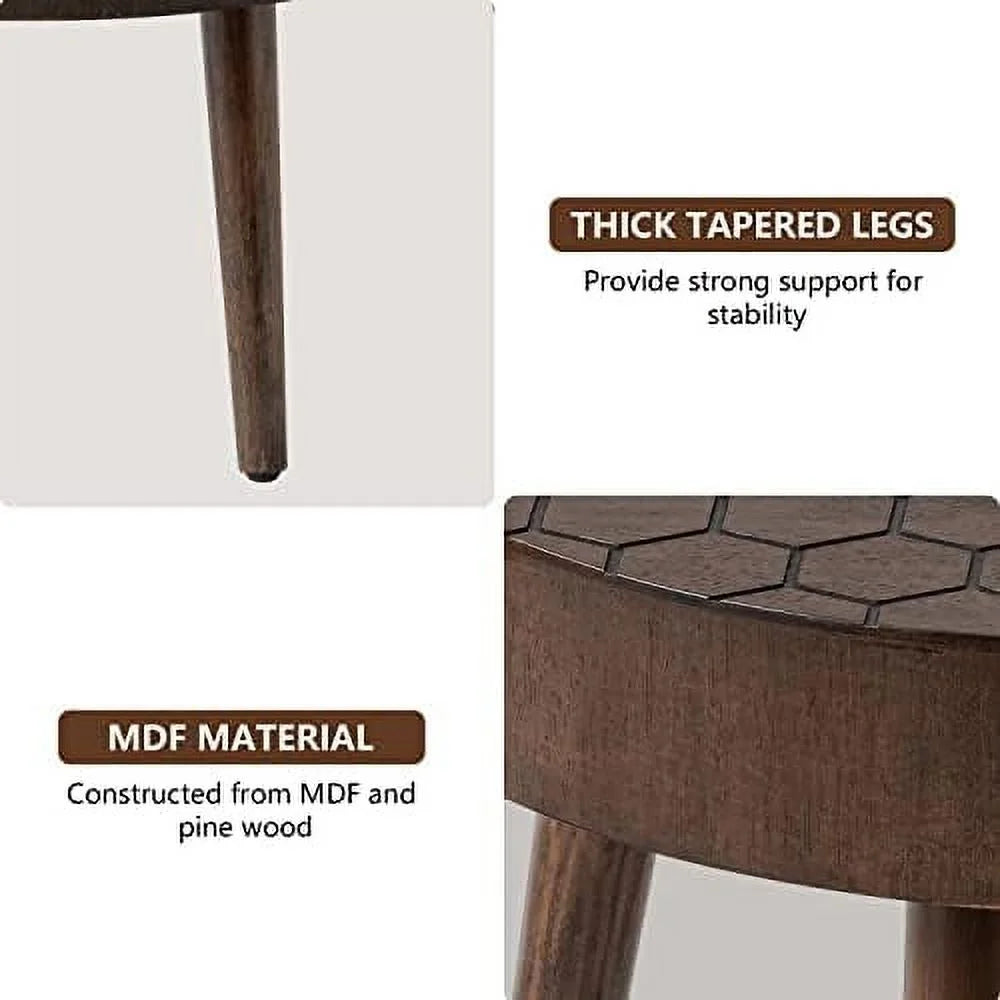 2 Piece Round Nesting Coffee Table Set Wood H526084