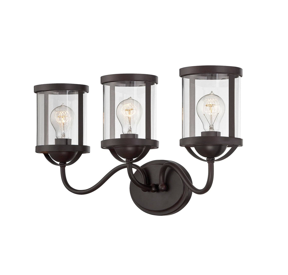 English Bronze 3 Light Bath Bar C501