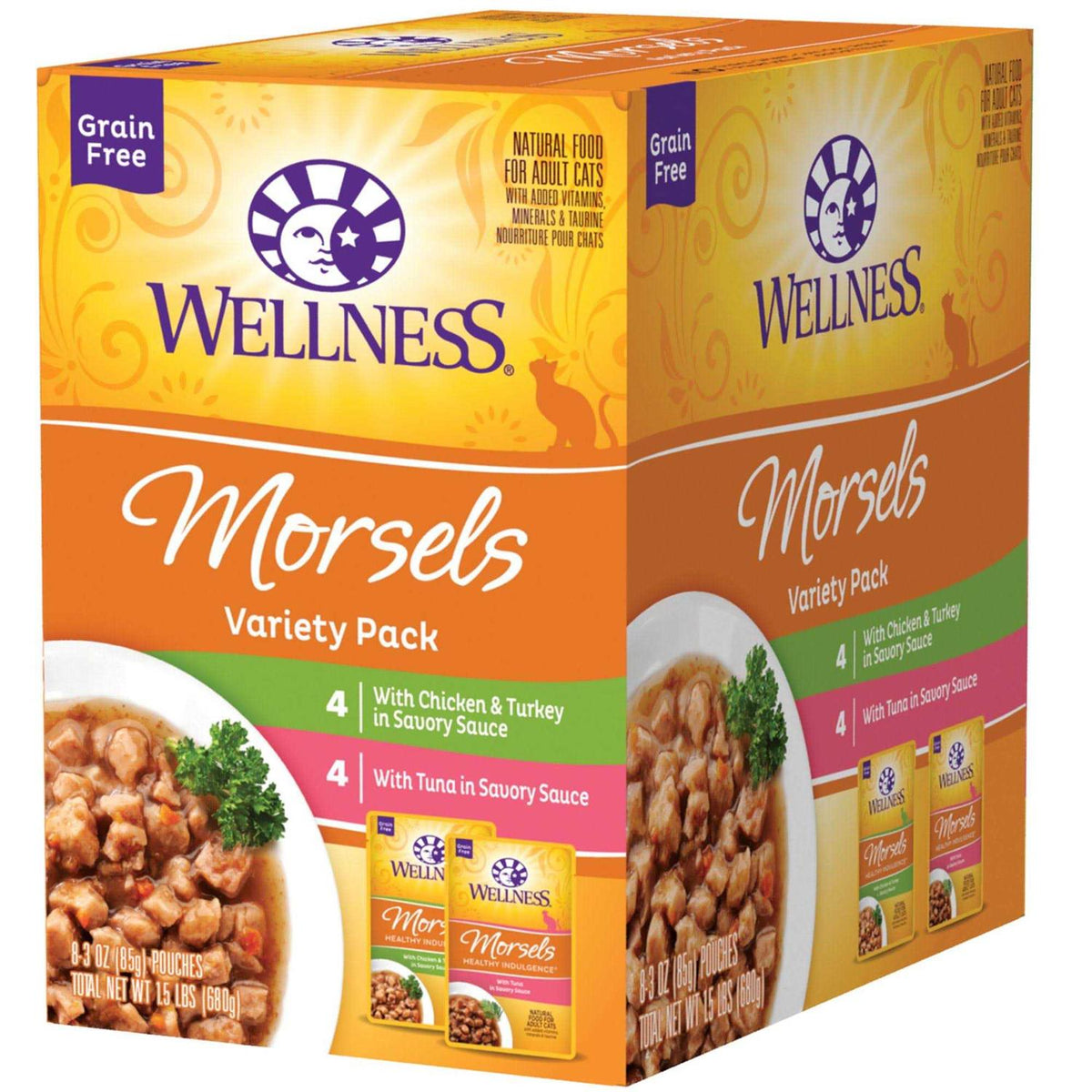 Grain Free Wet Cat Food Morsels Variety Pack B4947