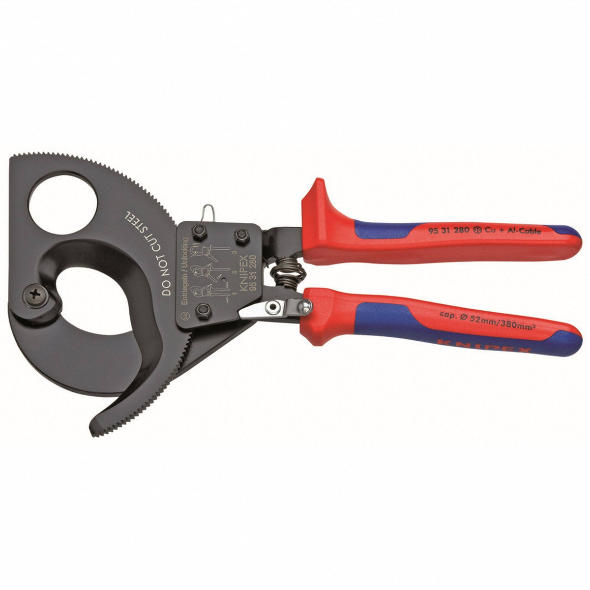 Ratchet Cable Cutter, Center Cut, 11 in X620985