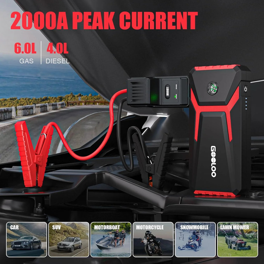 2000A Portable Car Battery Jump Starter K7584