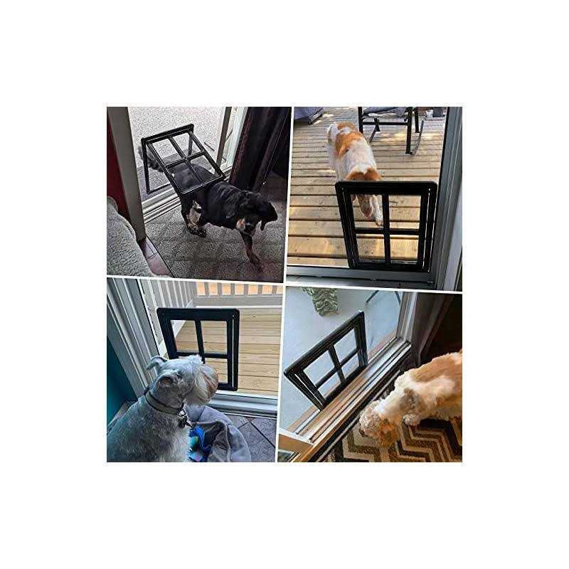 Screen Door Pet Door 12 x 16 inches Lockable Magnetic Automatic Closing X53721