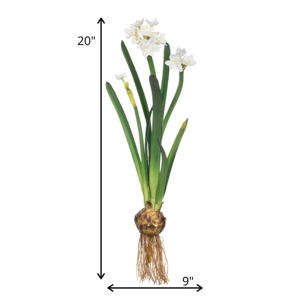 Artificial Paperwhite Stem 20"H White R707375