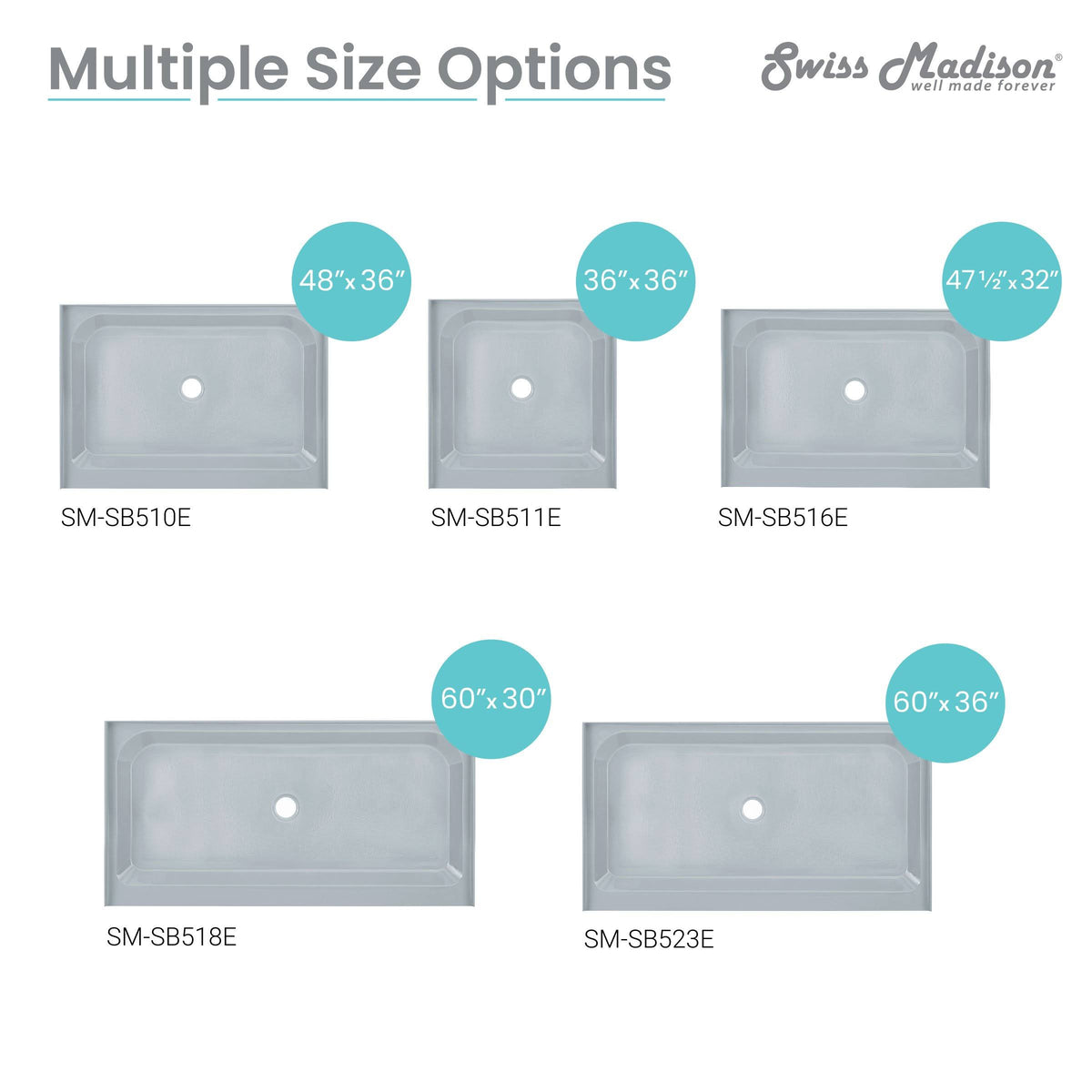 Grey Shower Base P8877