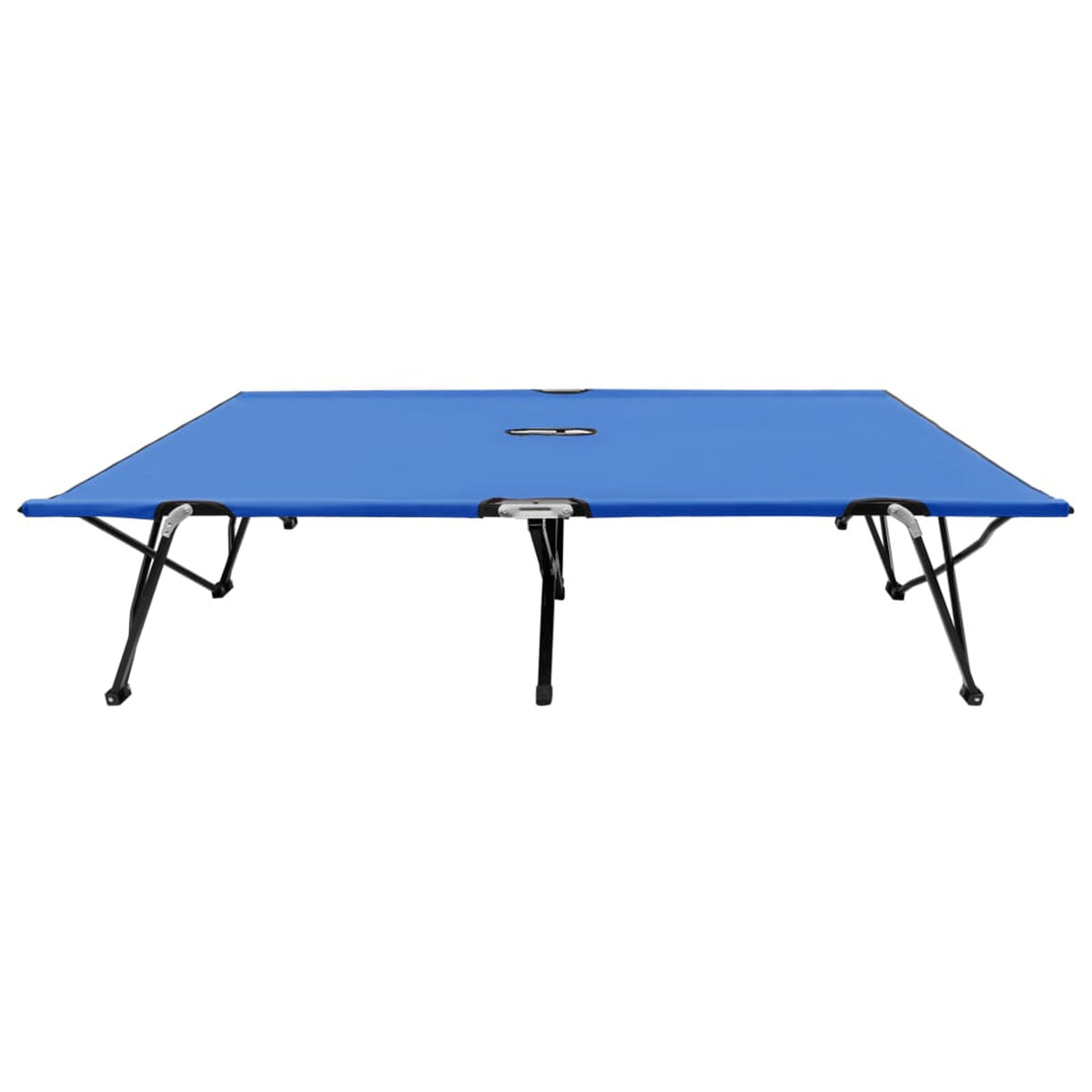 Blue Folding Fabric Steel Frame Camping Cot E538459