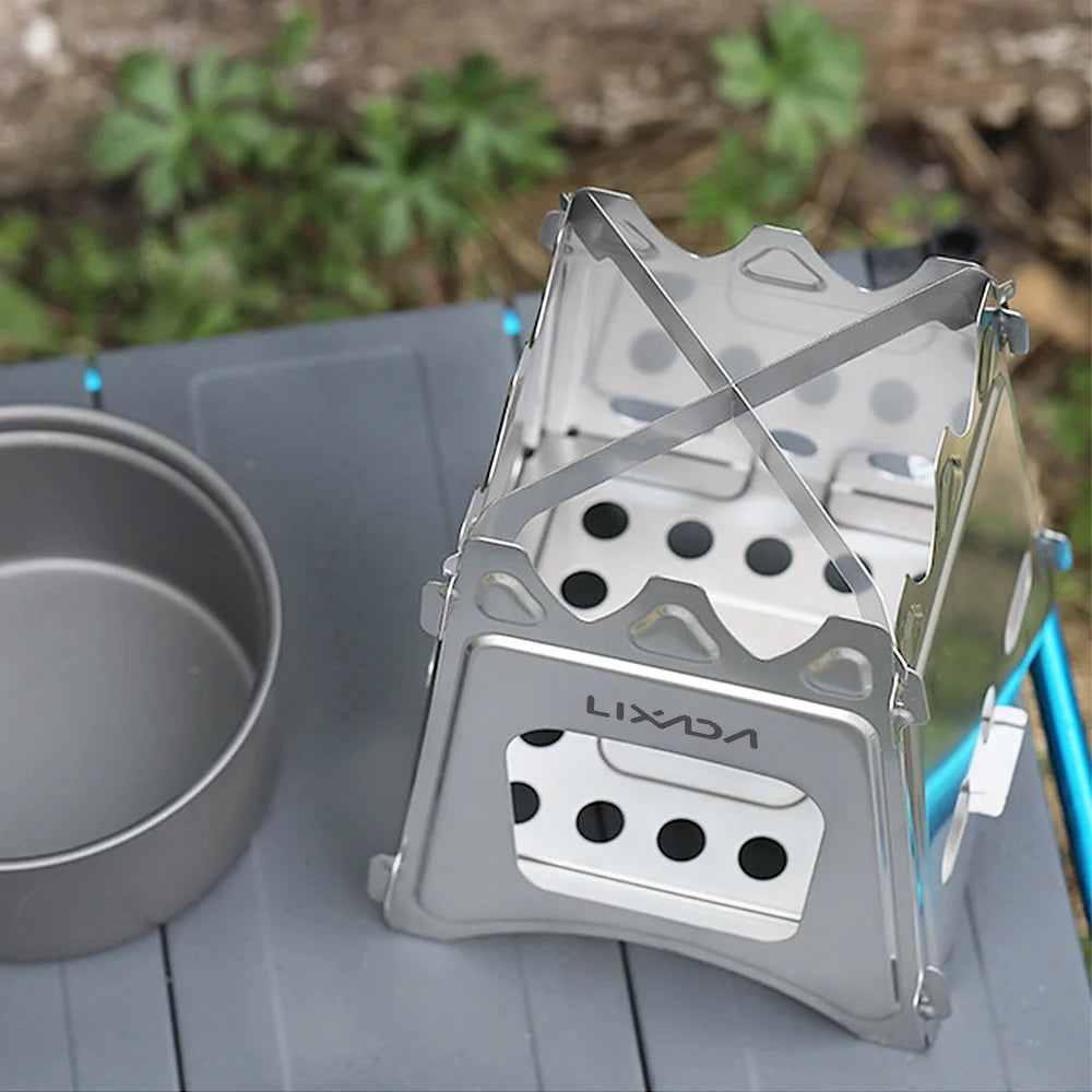 Compact Folding Wood Camping Cooking Picnic R8926
