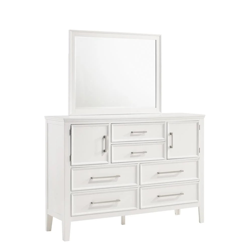 White Solid Wood Dresser I35181