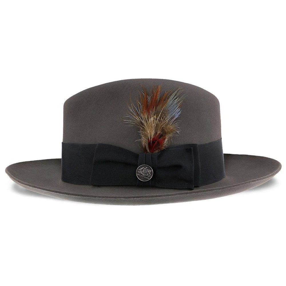 Beaver Fur Felt Fedora Hat Size 7 1/4 Caribou W10970