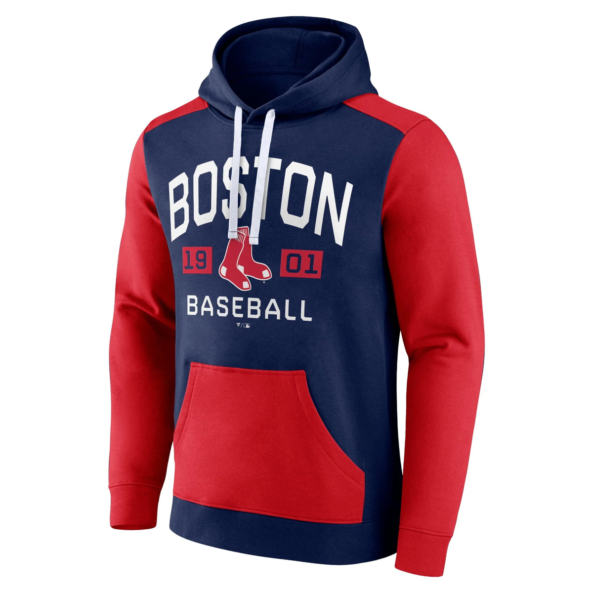 Men's Navy Red Pullover Hoodie H618