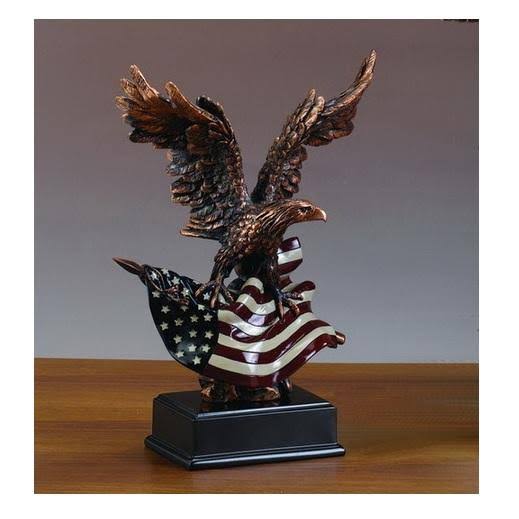 Eagle with American Flag A3529