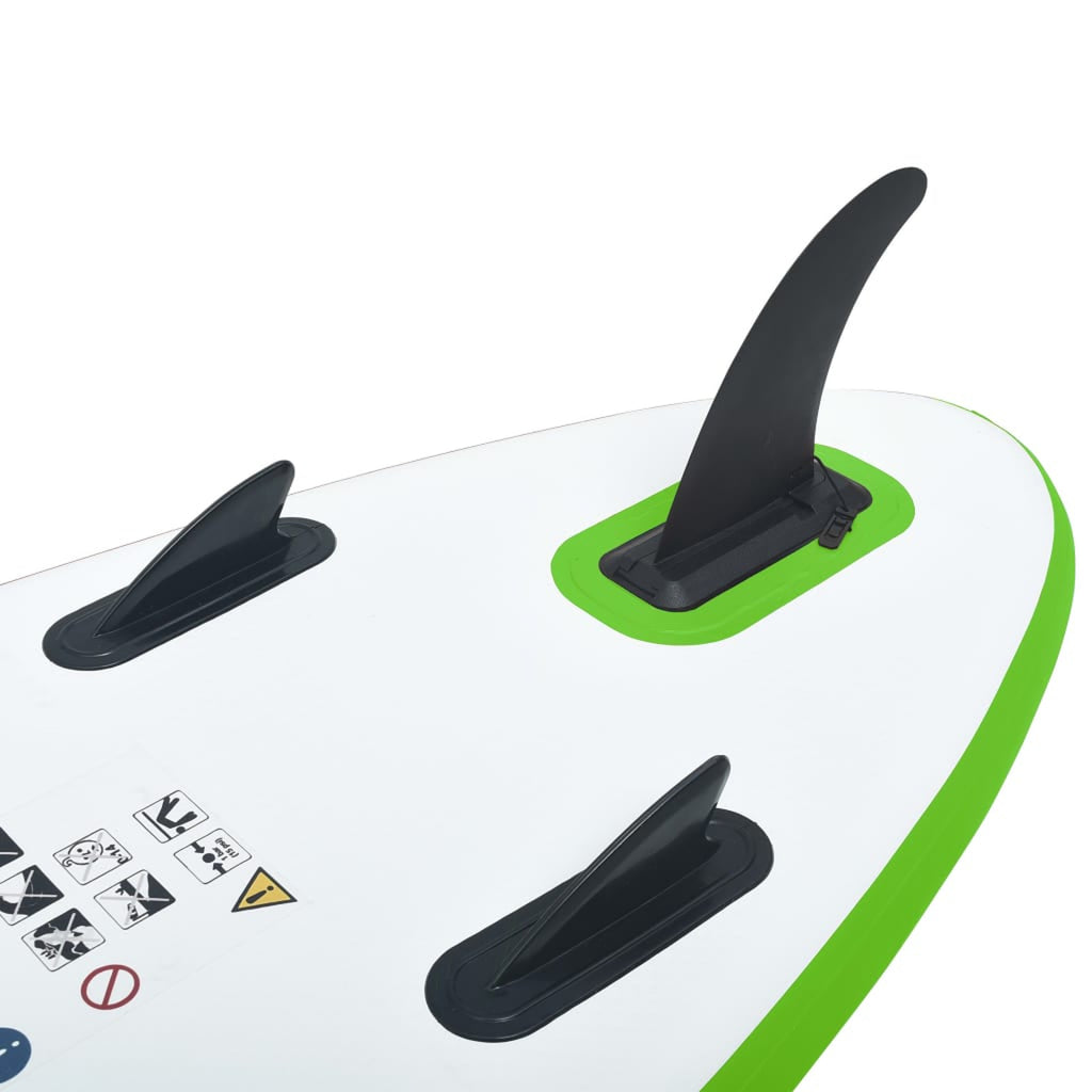 Inflatable Paddleboard Set Green and White N881
