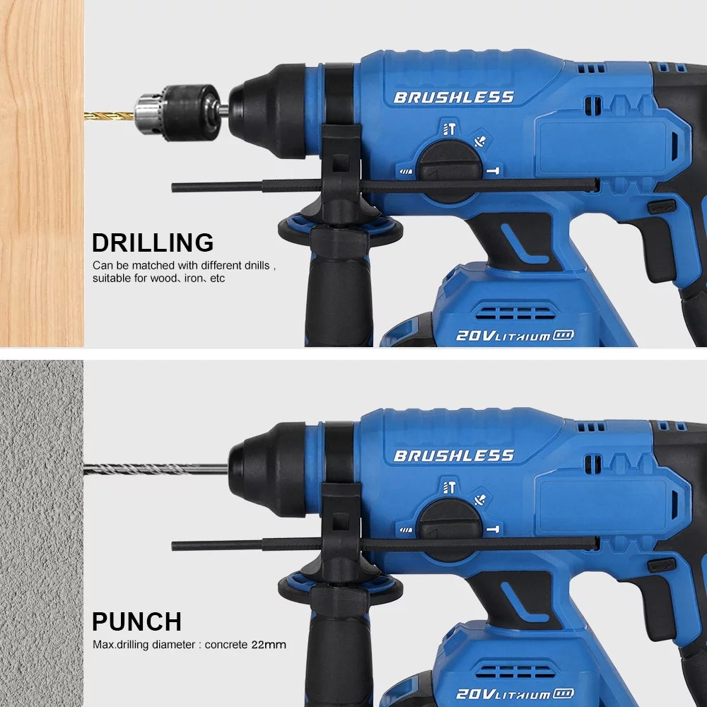 Cordless Rotary Hammer Drill with 20-Volt Battery E861
