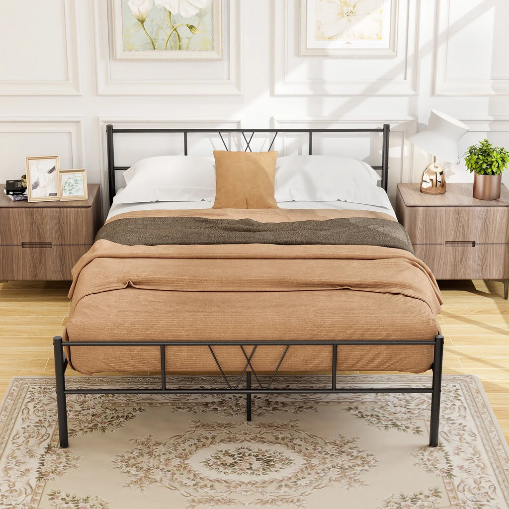 Full Size Black Metal Platform Bed Frame X2526