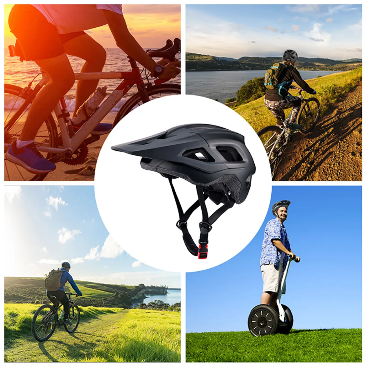 Yellow Adjustable Mountain Bike Helmet 55-61cm L580261