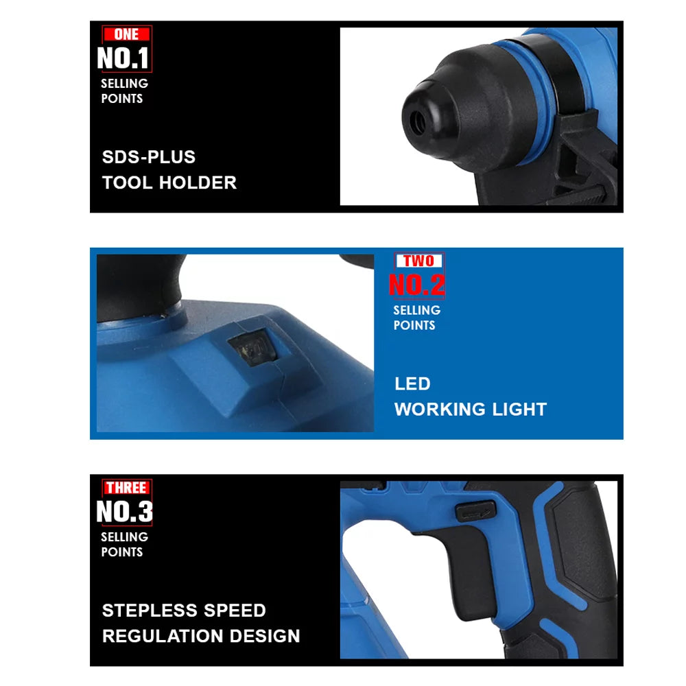 Cordless Rotary Hammer Drill with 20-Volt Battery E861