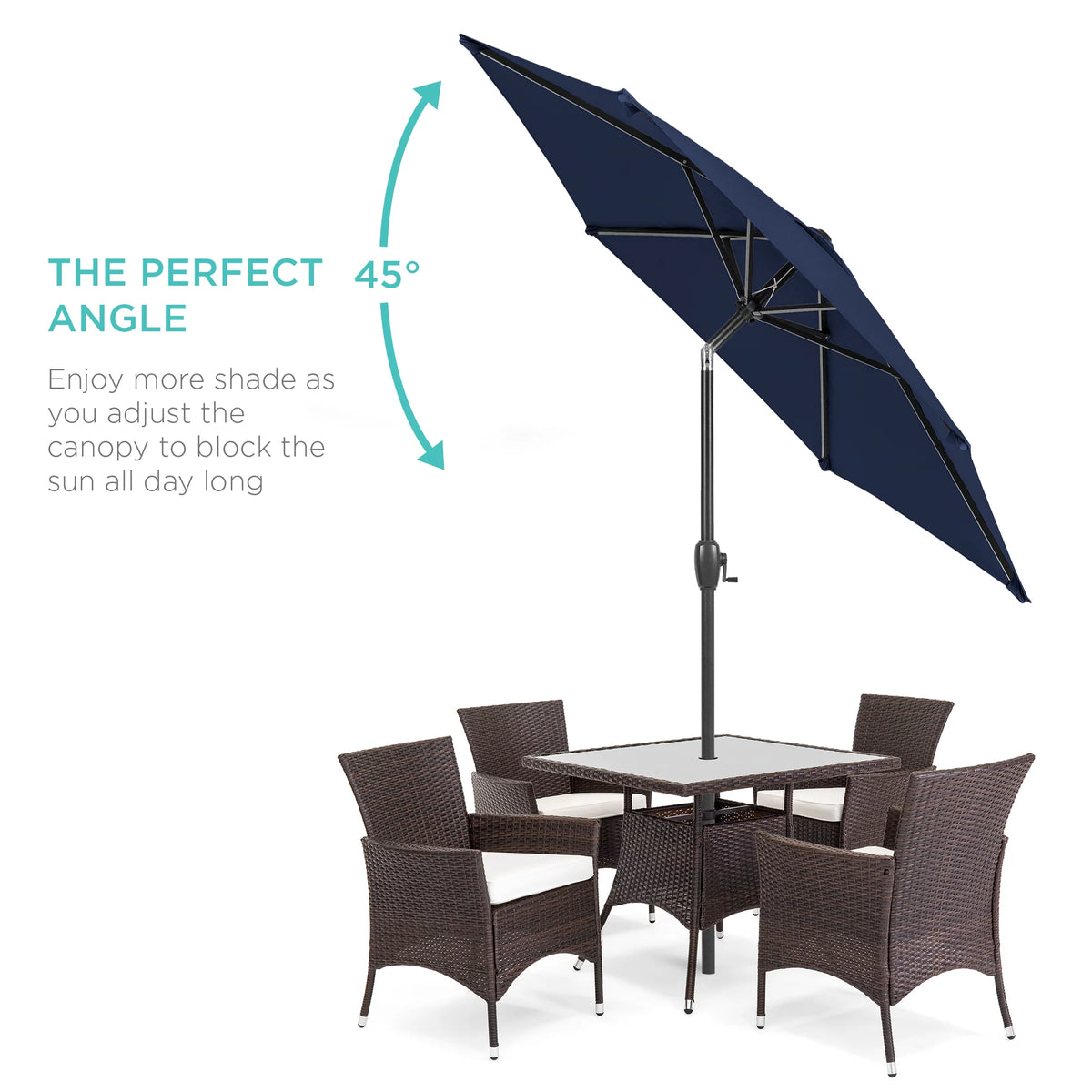 7.5ft Heavy-Duty Outdoor Patio Umbrella K740611