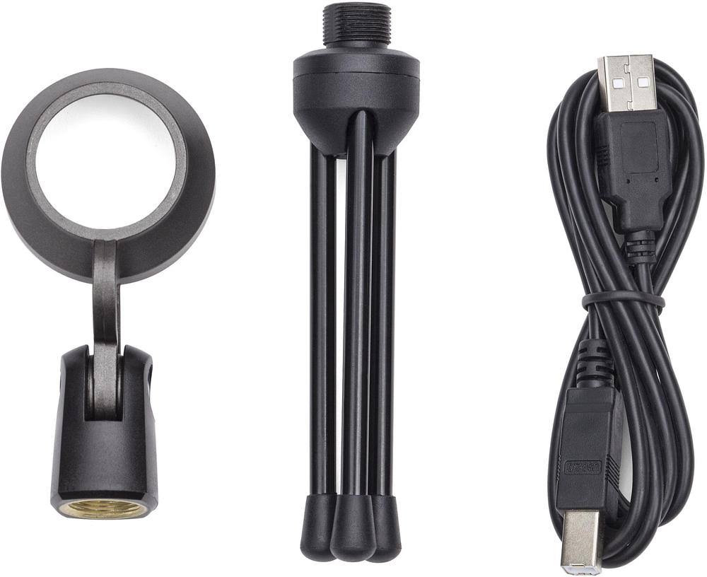Silver USB Studio Microphone with Headphones and Software N52591