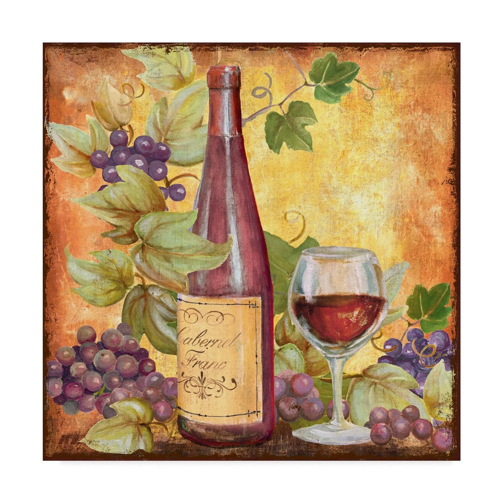 Grapevine and Wine Red Gallery-Wrapped Canvas Art M15555