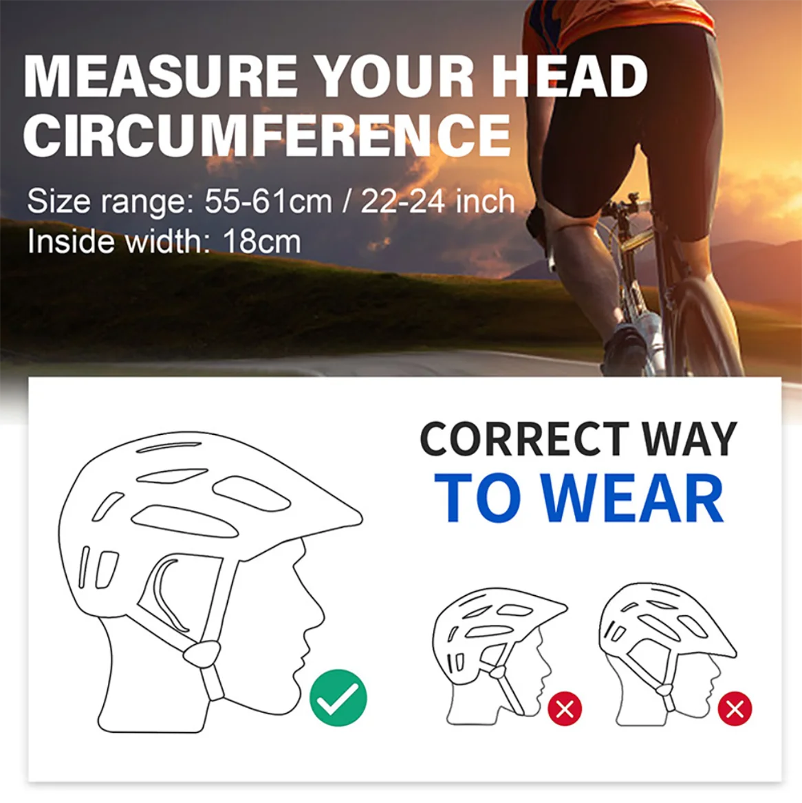 Yellow Adjustable Mountain Bike Helmet 55-61cm L580261