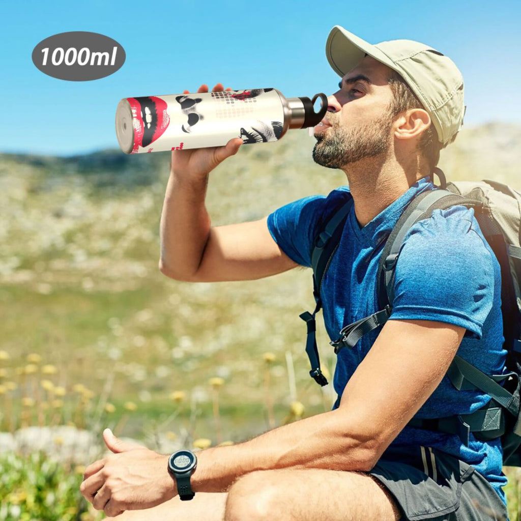 20 oz Insulated Stainless Steel Water Bottle with Straw Lid O93132