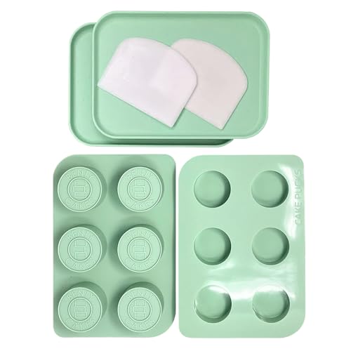 Green BPA Free Silicone Cake Mold Set with Tray and Scraper E676
