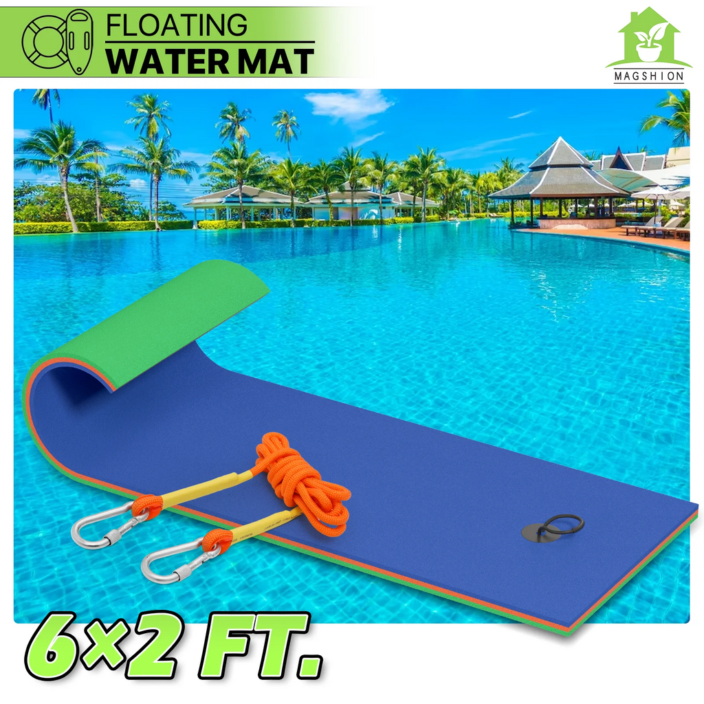 Blue 3-Layer XPE Foam Floating Water Mat M73780