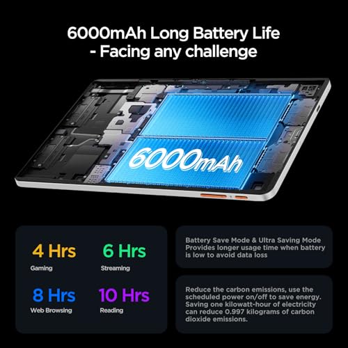 Black 10.1 inch Android Tablet, Octa-core, RAM 12GB, ROM 64GB, WiFi 6, Dual Speakers R298515