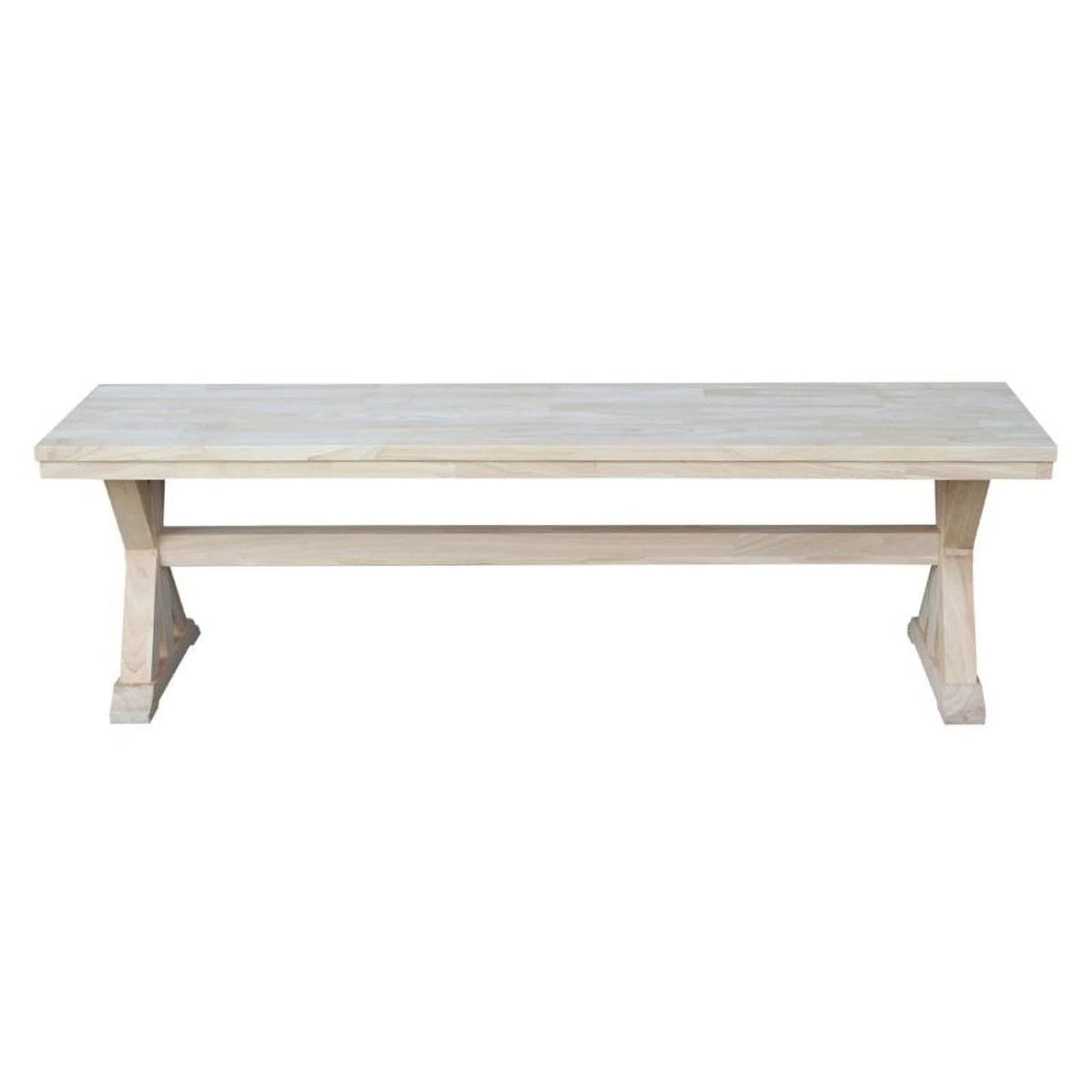 18" Solid Hardwood Bench Off White W52431