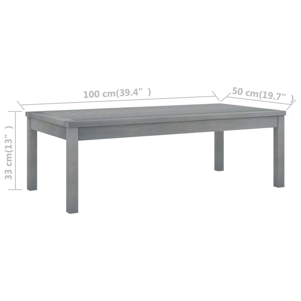 Gray Solid Acacia Wood Coffee Table W150474
