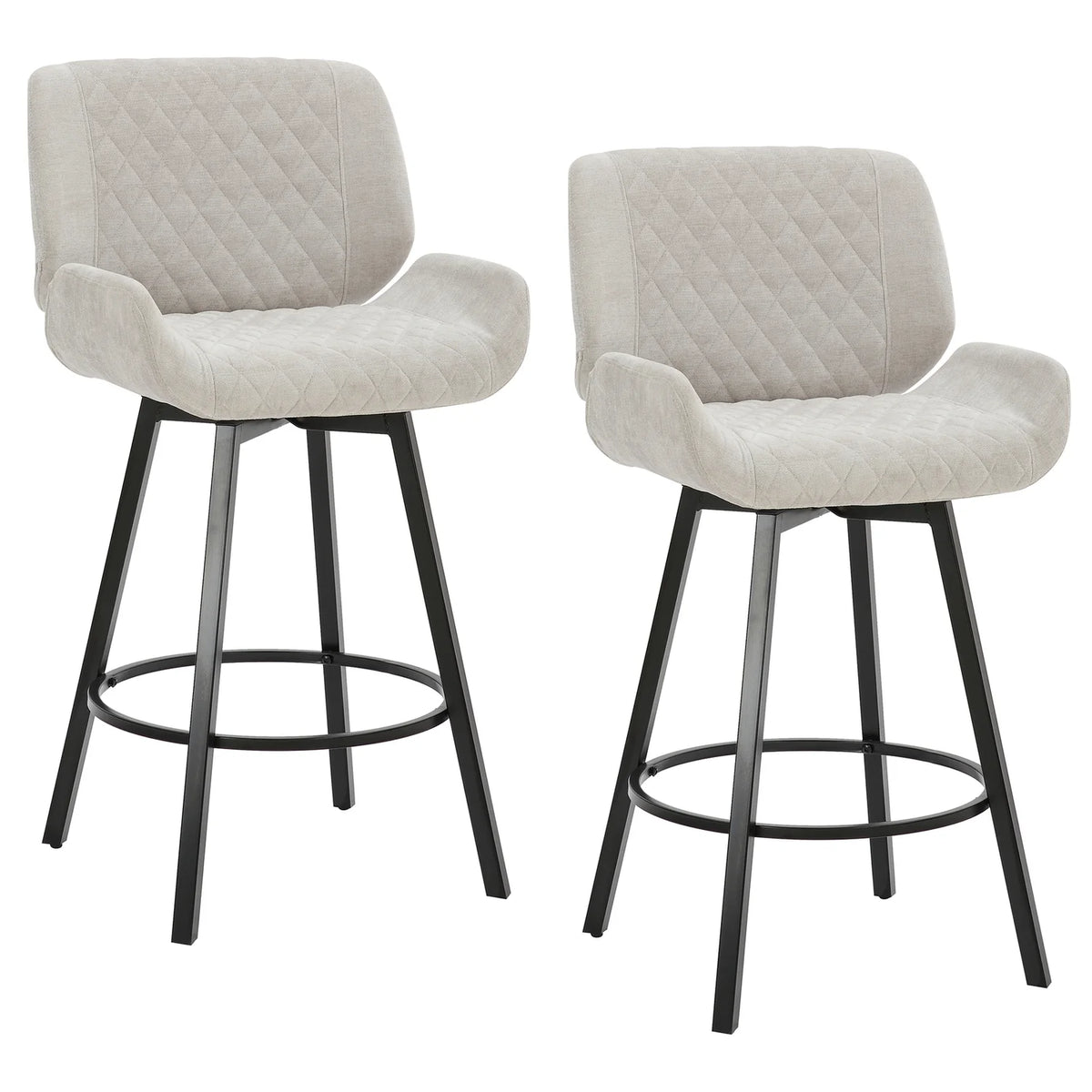 Rust Fabric Bentwood and Metal Side Chair Set of 2 H826