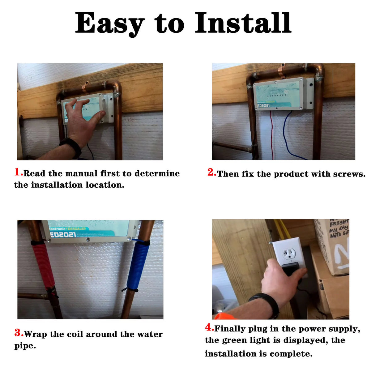Electronic Water Descaler System Salt Free Water Softener Z1144