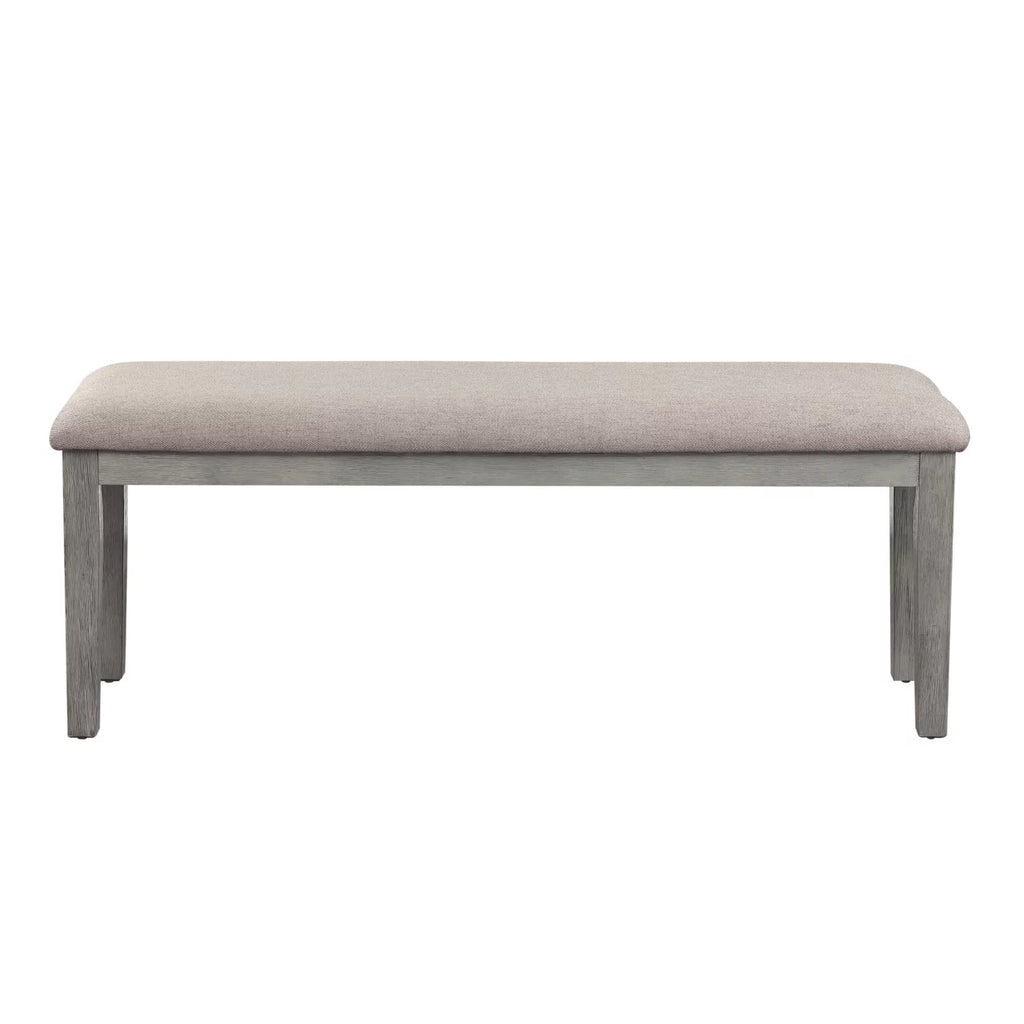 Gray Fabric Upholstered Wooden Bench Q885385