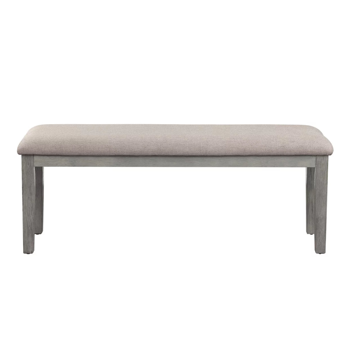 Gray Fabric Upholstered Wooden Bench Q885385