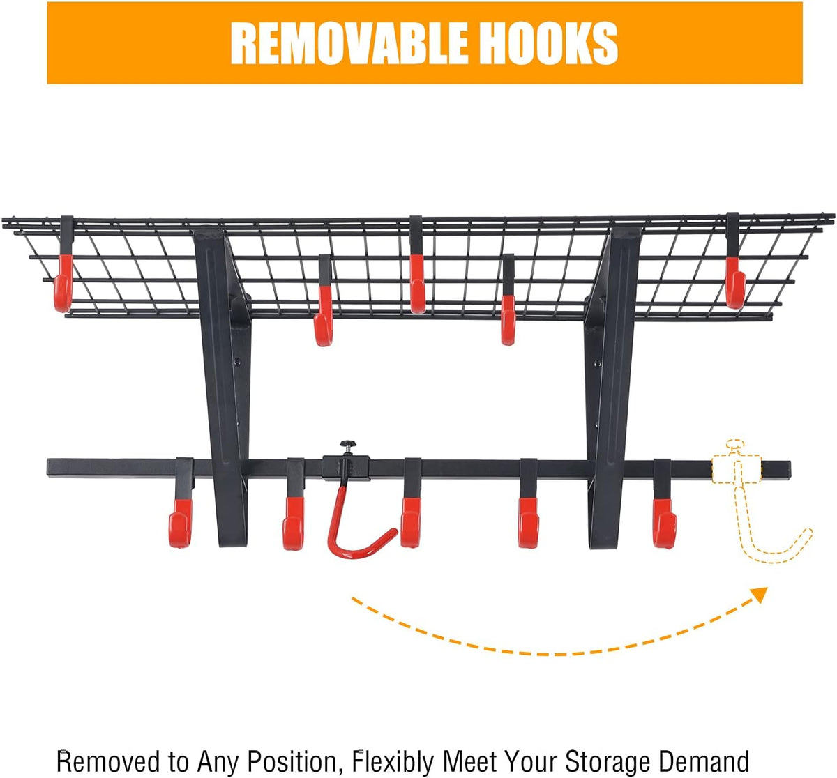 Wall Shelving 2-Pack with Bike Hooks E256942