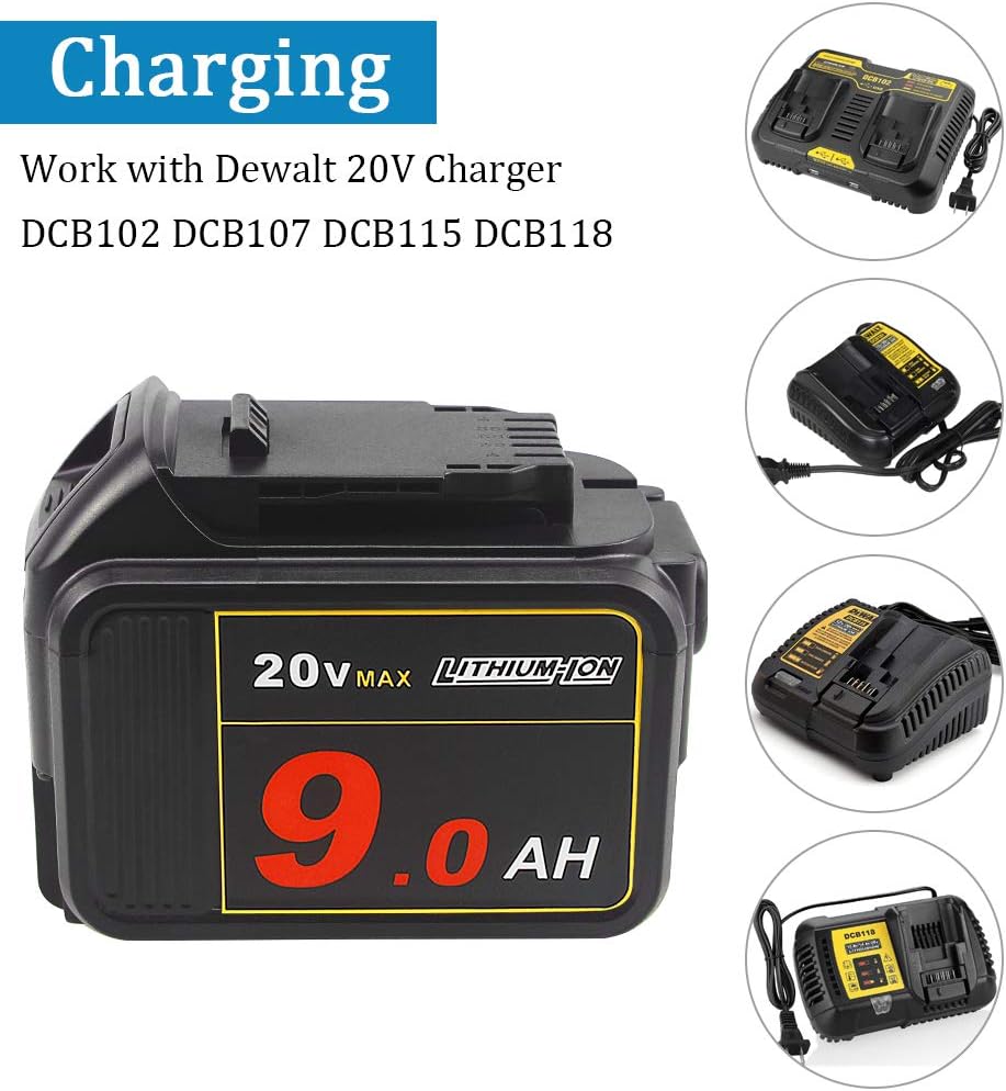 20V 9.0Ah Battery Pack of 2 D375234