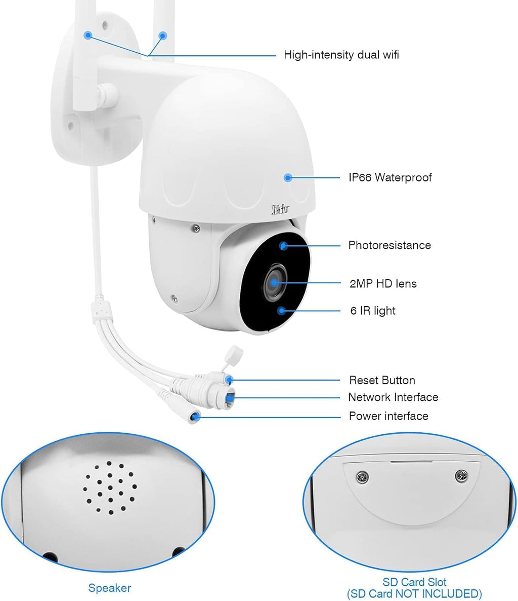1080P WiFi Security Camera Outdoor with Night Vision Y578