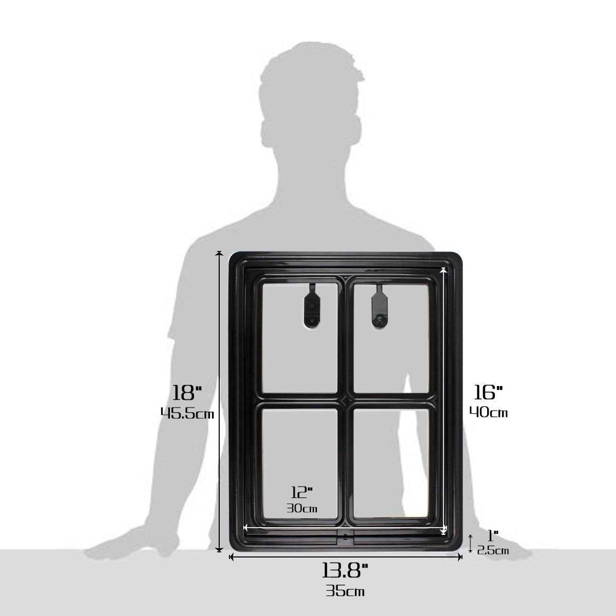 Screen Door Pet Door 12 x 16 inches Lockable Magnetic Automatic Closing X53721