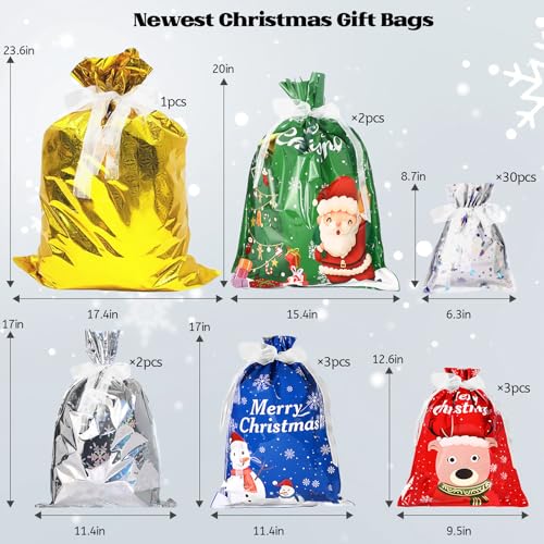 Christmas Gift Bags 41 PCS Assorted Sizes X8115