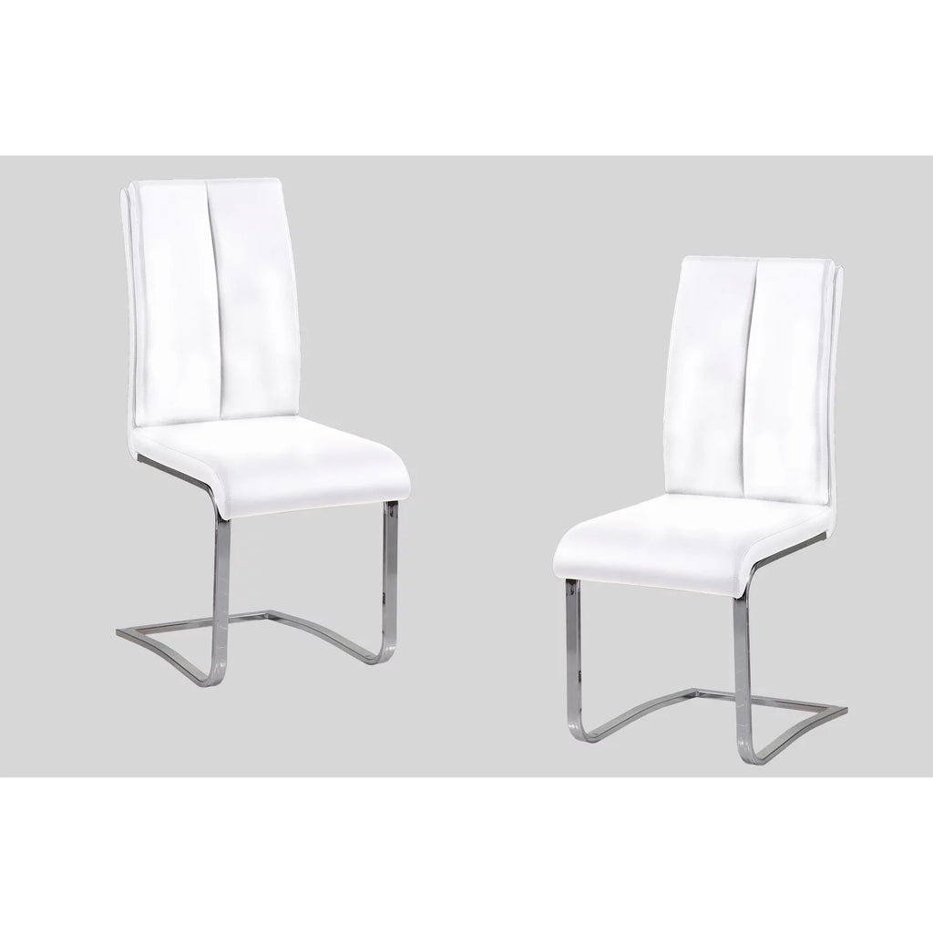 White 5-piece Solid Wood Dining Set S404