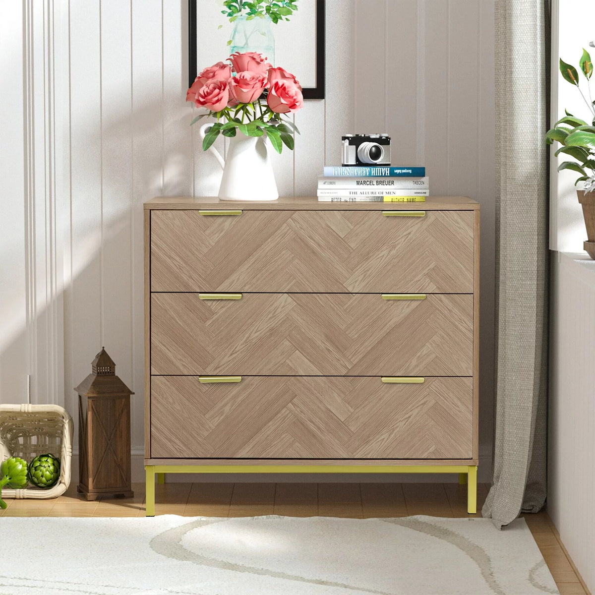 3 Drawer Wooden Dresser B988