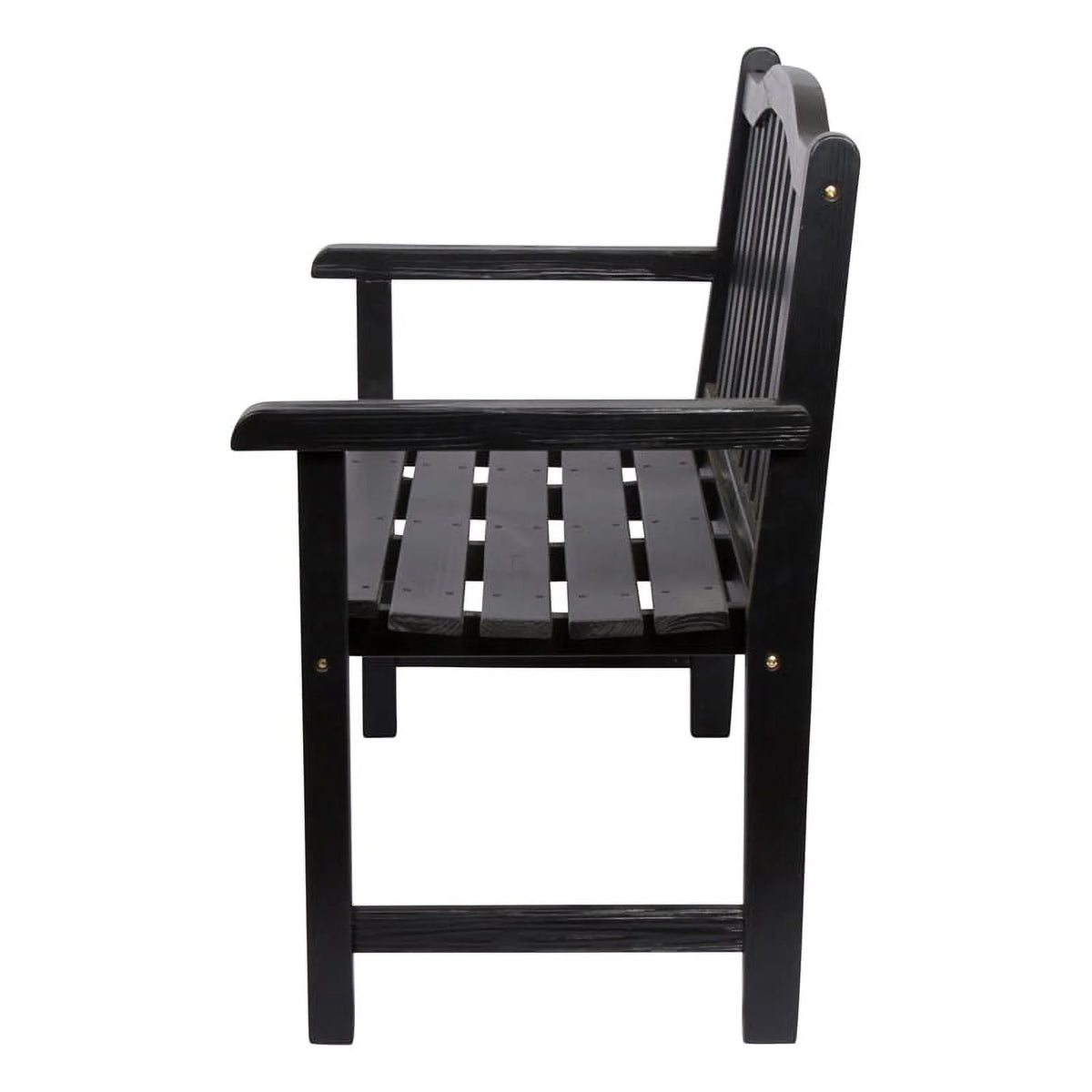 Black Cedar Wood Patio Bench R360466