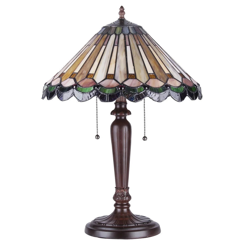 2-light Dark Bronze Table Lamp D15524