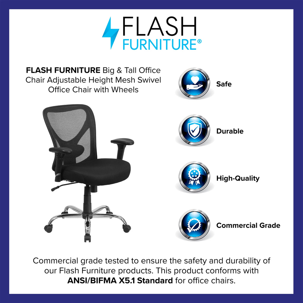 Black Mesh Adjustable Ergonomic Office Chair J6712
