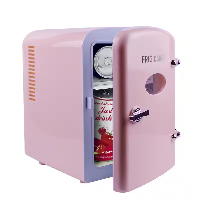 Pink 6-Can Retro Mini Fridge R2997