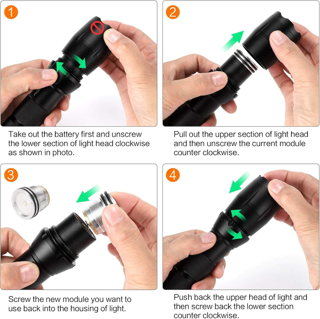 Zoomable Hunting Light Kit with Interchangeable LED Modules R6807