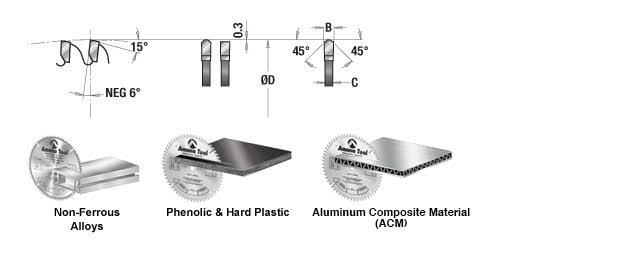 10 inch Carbide Tipped Aluminum and Non-Ferrous Metals 80T Saw Blade K641
