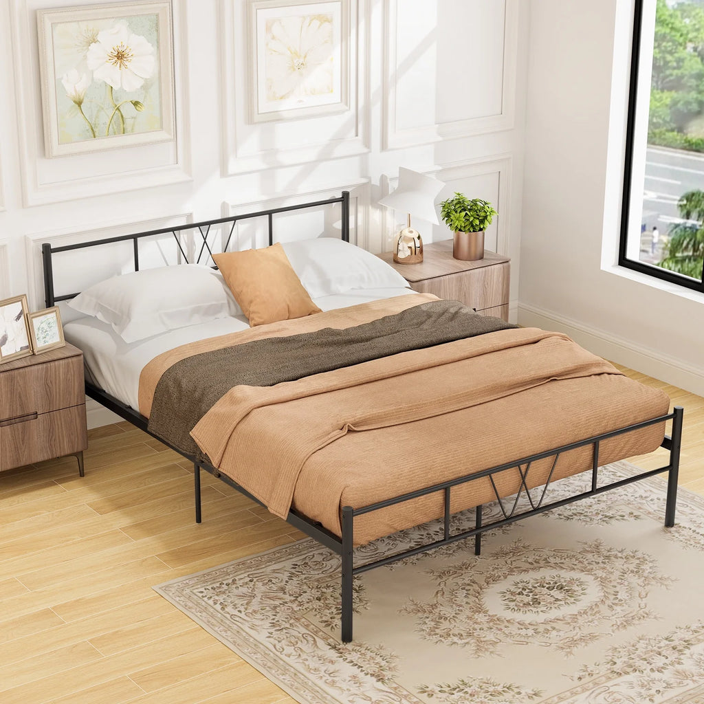 Full Size Black Metal Platform Bed Frame X2526
