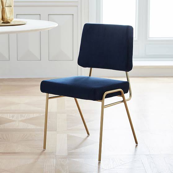 Blue Teal Wire Frame Dining Chair W16436